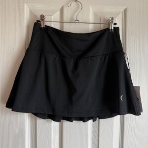 NWT ZYIA ACTIVE Chill Clubhouse Skort Black Athletic Skirt Shorts Pleated XS, S